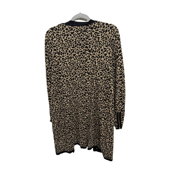 Rafaella Sports Luxury Leopard Print Open Cardigan Medium Mob Wife Old Money - Picture 5 of 8